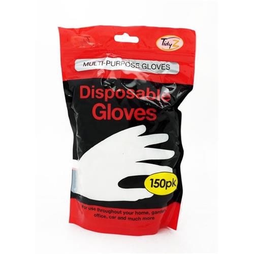 Tidyz Multi-Purpose Disposable Gloves | Clear | Pack of 150