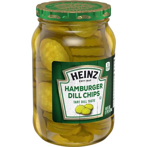Heinz Hamburger Dill Pickle Chips, 16 fl oz Jar
