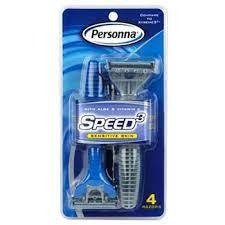 Personna 4 Pack Speed 3 Triple Blade Razor With Vitamin E