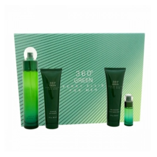 Perry Ellis 360 Green 4 Piece Gift Set Cologne Spray for Men