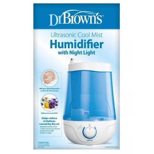 Dr. Brown's Cool Mist Ultrasonic Humidifier for Baby with Diffuser and Night Light