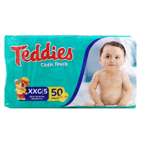 Teddies Cloth Touch Jumbo Diaper - 50 Count