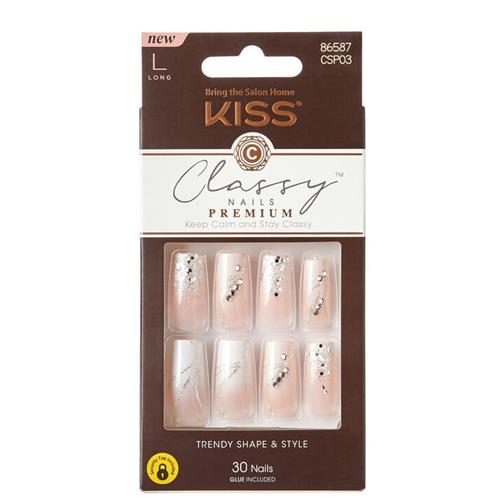 Kiss Classy Premium 30 Nails, Long Length