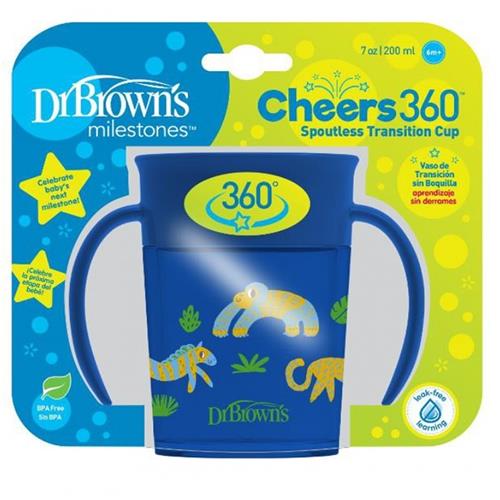 Dr. Brown’s Milestones With Lid Cheers 360 Cups with Handles for Toddlers 200ML