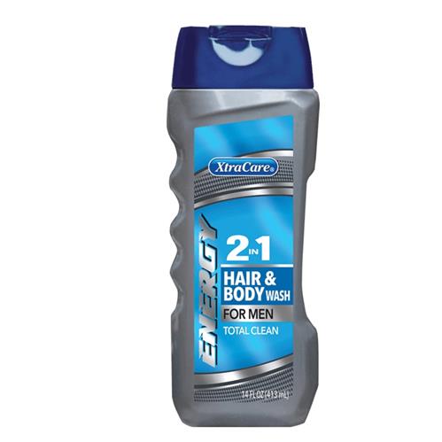 Xtra Care Energy 2 In 1 Hair & Body Wash For Men 14oz