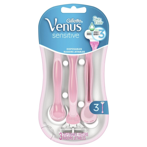 Gillette Venus Sensitive Skin Disposable Women's Razor 3 Count