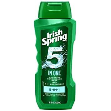 Irish Spring 5 In 1 Hair Face And Body Wash - 18 Oz.