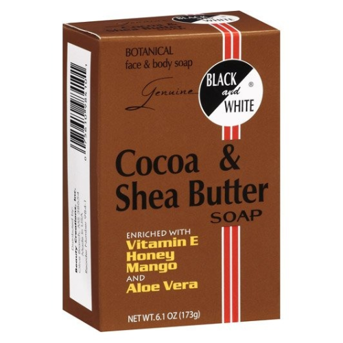 Black and White Cocoa & Shea Butter Soap 6.1 oz