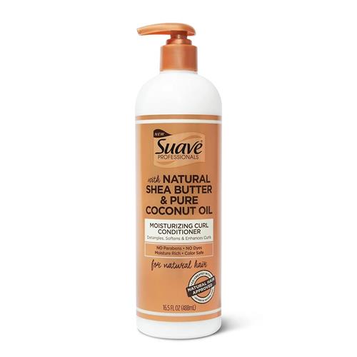 Suave Professionals for Natural Hair Cleansing Sulfate Free Conditioner for Curly to Coily Hair Shea Butter and Coconut Oil - 16.5 fl oz