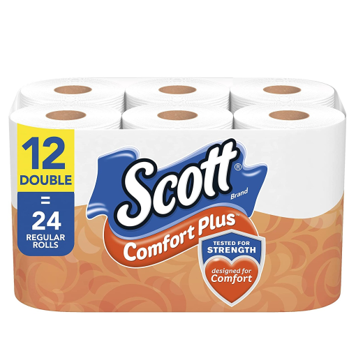 Scott Comfort Plus Toilet Tissue, 12 Twin Rolls