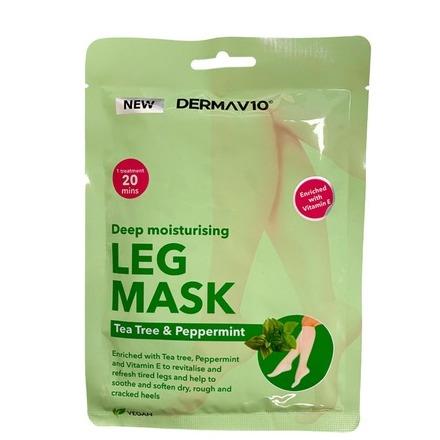 Leg Mask Derma V10 Deep Moisturizing Leg mask With Peppermint & Tea Tree
