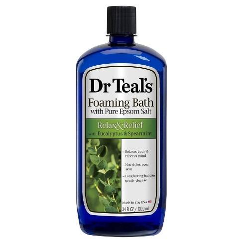 Dr Teal's Relax & Relief Eucalyptus and Spearmint Foaming Bubble Bath - 34 fl oz