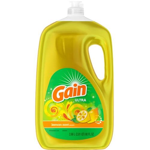 Gain Ultra Lemon Zest Dishwashing Liquid Dish Soap 90 fl. oz.