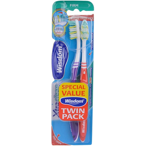 Wisdom Twin Pack Xtra Clean Firm Toothbrush