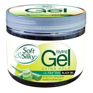 Soft & Silky Black Hair Styling Gel 15oz