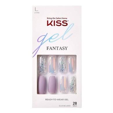 Kiss Gel Fantasy Nails - X Long Length 28 Nails, Rainbow Rings
