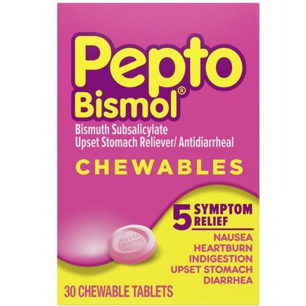 Pepto-Bismol Original Chewables 5 Symptom Relief