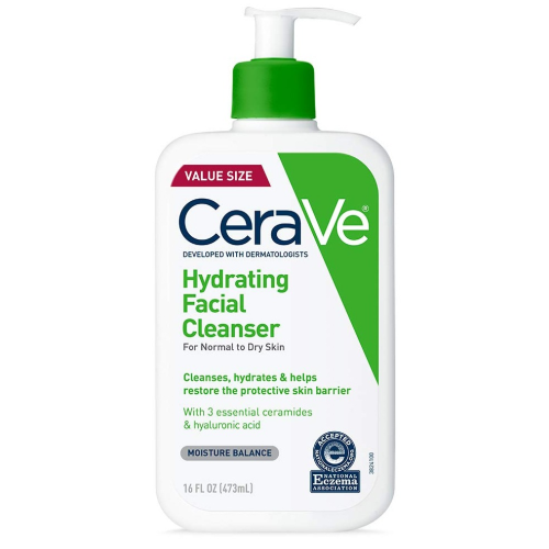 CeraVe Hydrating Facial Cleanser | Moisturizing Non-Foaming Face Wash with Hyaluronic Acid, Ceramides & Glycerin | 16 Fluid Ounce