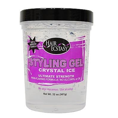HAIR ECSTASY STYLING GEL 32OZ CRYSTAL ICE ULTIMATE STRENGTH