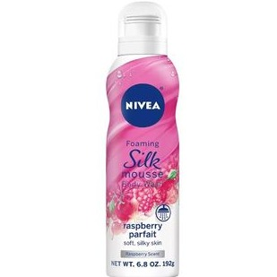 NIVEA Foaming Silk Mousse Body Wash Raspberry Parfait - 6.8 oz