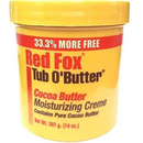 Red Fox Tub O'Butter Cocoa Butter Moisturizing Cream 14 oz