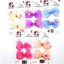 Unicorn Kitty 2pc Bow With Stars