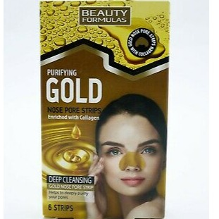 Beauty Formulas Purifying Gold Nose Pore Strips - 6 Strips
