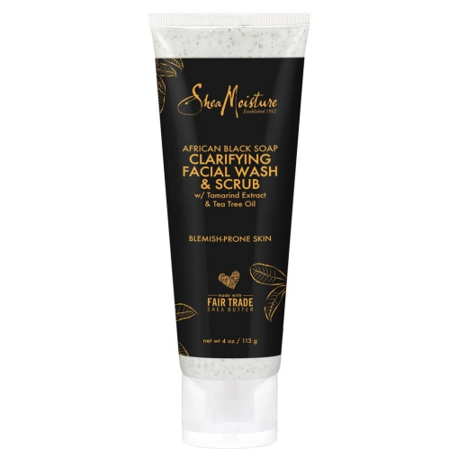 SheaMoisture African Black Soap Clarifying Facial Wash & Scrub - 4oz