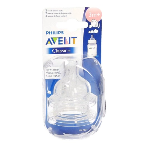 AVENT VARIABLE FLOW TEATS 2PK 3M+