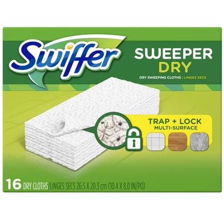 Sweeper Dry Sweeping Cloths, Refills, Unscented, 16 refills