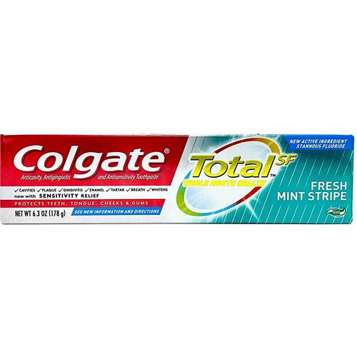 Colgate Total Fresh Mint Stripe Gel Toothpaste, 6.3 Ounce