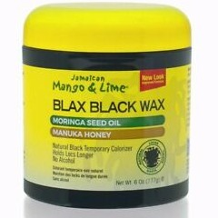 Jamaican Mango & Lime Blax Black Wax Morning Seed Oil Natural Black Colorizer 6oz