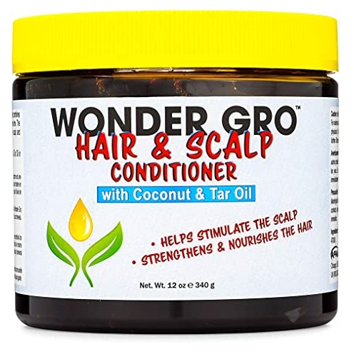 Wonder Gro Hair & Scalp Conditioner with Coconut & Tar Oil 12 OZ