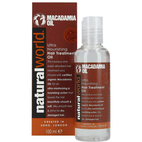 Natural World Macadamia Ultra Nourishing Hair Treatment Oil, 100 Ml