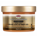 African Pride Black Castor Miracle 8 Oz. Extra Hold Braid, Loc, & Twist Gel 8 fl oz