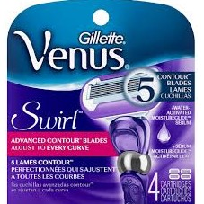 Gillette Venus Extra Smooth Swirl Women's Razor Blade Refills - 4 Count