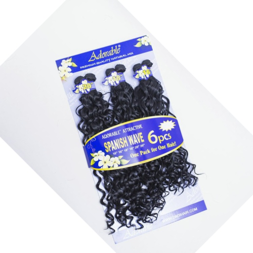 Adorable Attractive Spanish Wave Weave Extension 6 Pack