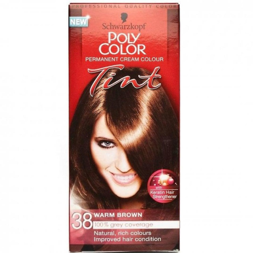 Schwarzkopf Poly Hair Color Tint - Medium Warm Brown 38