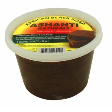 Ashanti Naturals 100% Pure & Creamy African Black Soap 16 oz