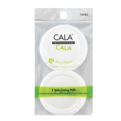 Cala Non-Latex Satin Cotton Puffs, 2 Pack