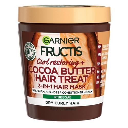 Garnier Fructis Curl Restoring Cocoa Butter Hair Treat 3-in-1 Mask - 13.5 fl oz