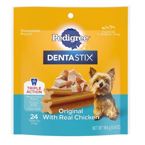 Pedigree Dentastix Original Toy Small Chicken Dental Dog Treats 5.8 oz