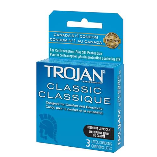 Trojan Classic Lubricated Condoms, 3 Units