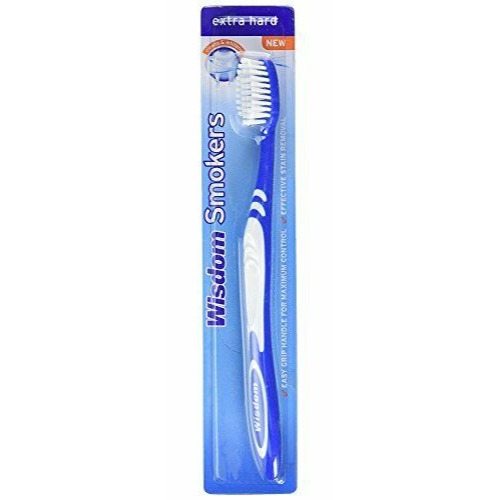Addis Smokers Toothbrush - Effective Stain Removal, Extra Hard Filaments