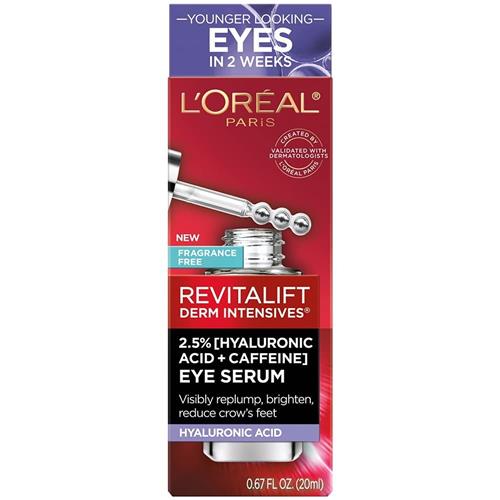 L'Oreal Paris Revitalift Derm Intensives Hyaluronic Acid and Caffeine Eye Serum - 0.67 fl oz