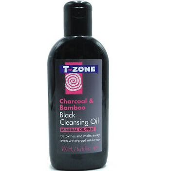 T-Zone Charcoal & Bamboo Black Cleansing Oil Mineral Oil-Free 200ml