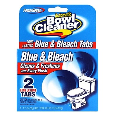 Powerhouse Toilet Bowl Cleaner Blue & Bleach Tablets 2ct