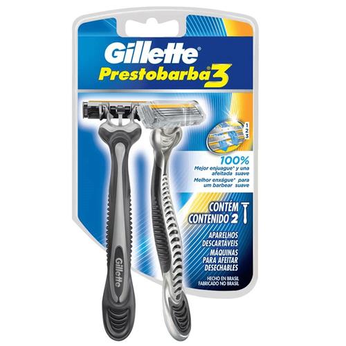 Gillette Prestobarba 3 Disposable Razor x 2