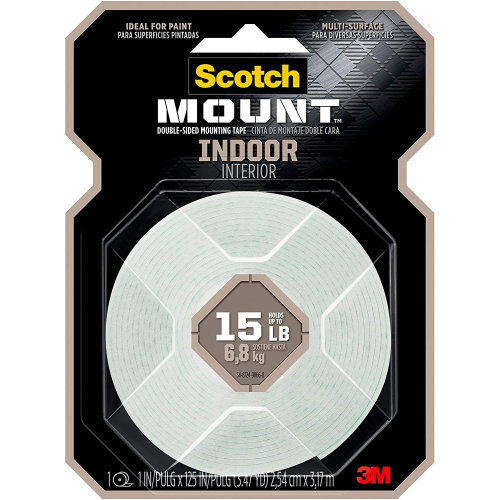 Scotch-Mount Indoor Double-Sided Mounting Tape, 1 x 55 Inches