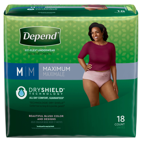 Depend Fit-Flex Incontinence Underwear for Women, Maximum Absorbency